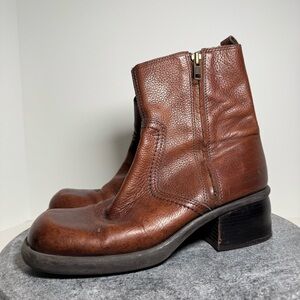 Vintage Brown Heeled Boots
